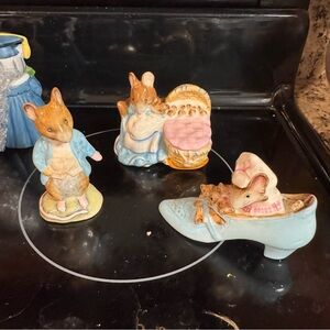 Beatrix Potter Rabbit figurines